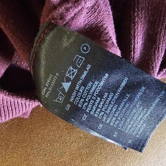 Chic V-Neck Pullover Sweater - Burgundy - Picture 6 of 6